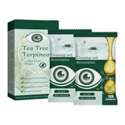 2 PACKS Anti-mite eye wipes | for itchy eyes, dry eyes, stye and blepharitis, Demodex | Eyelid and eyelash cleaning wipes, hypoallergizing and soothing for sensitive eyes, pack of 20